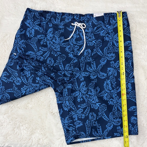 St.John’s,Bay, Size 2XLT,Men's Blue Floral Swim Shorts - Picture 7 of 16